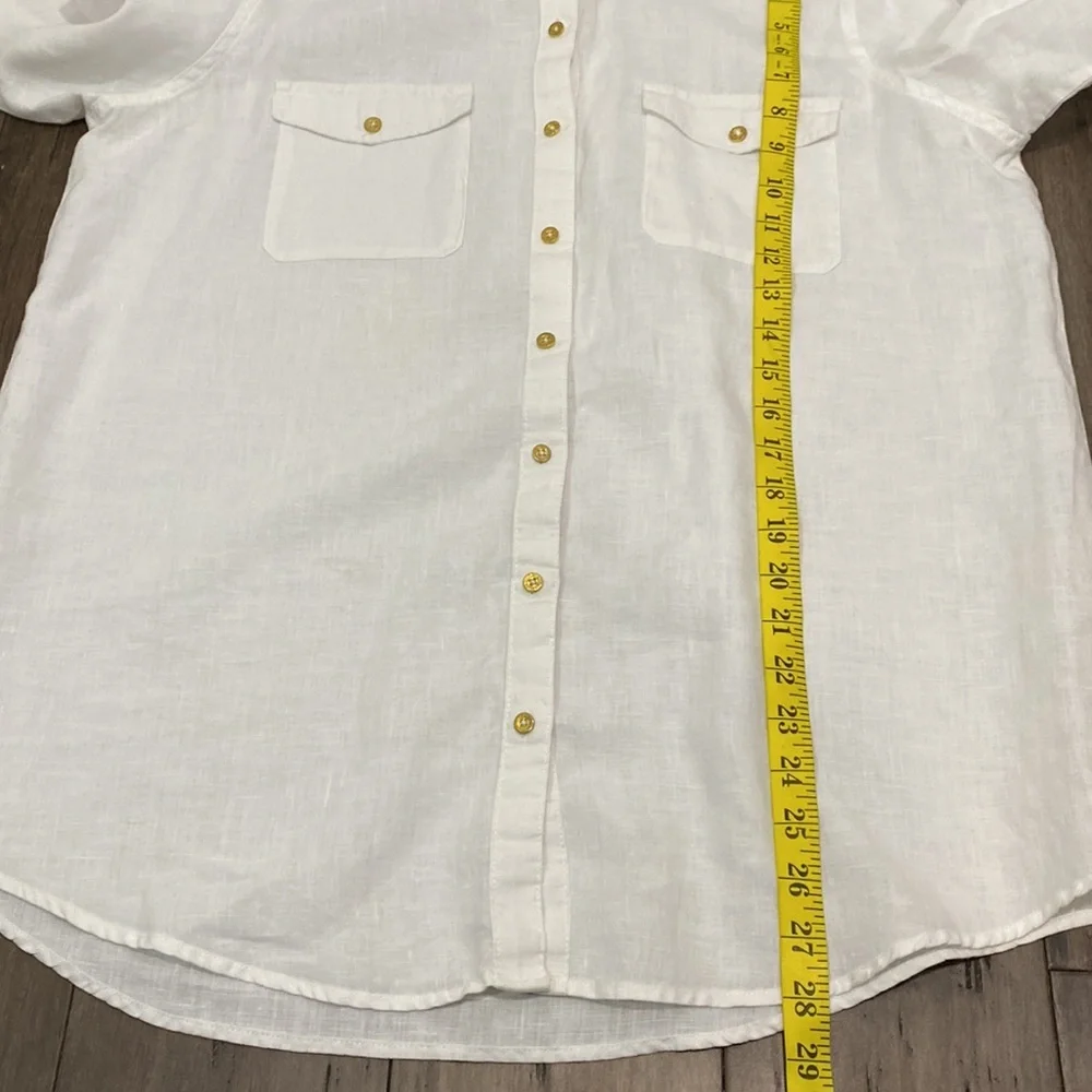 Ellen Tracy vintage linen button up - Picture 8 of 9
